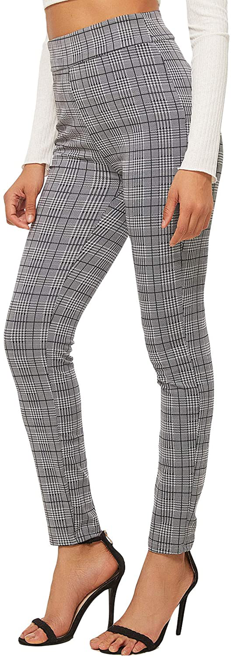 SweatyRocks Women's Casual Skinny Leggings Stretchy High Waisted Work Pants Apparel & Accessories > Clothing > Activewear SweatyRocks
