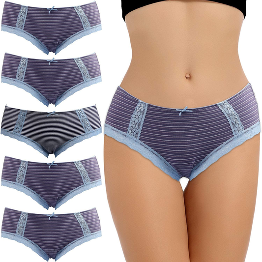 VOOKIIMO Soft Cotton Hipster Panties Womens Underwear Apparel & Accessories > Clothing > Underwear & Socks > Underwear VOOKIIMO Assorted D Small