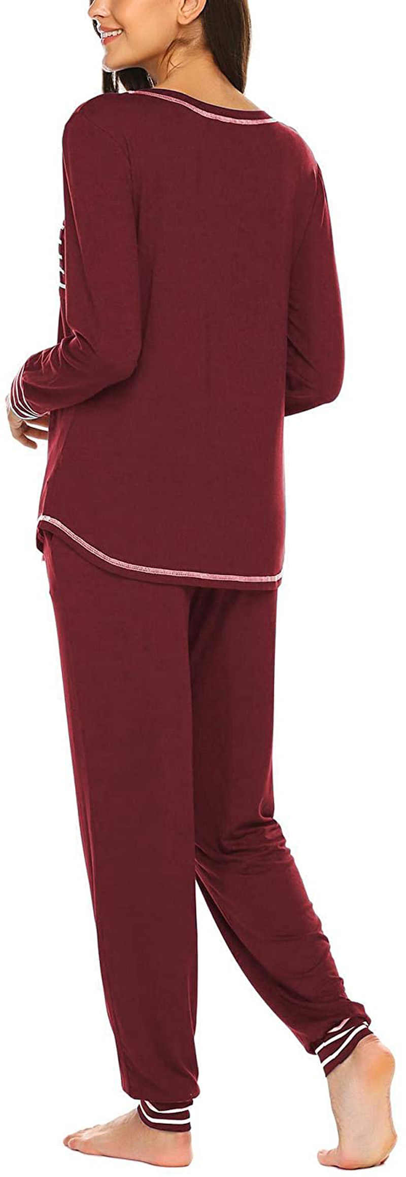 Ekouaer Pajamas Women’S Long Sleeve Sleepwear with Long Pants Soft Loungewear Pj Set S-XXL Apparel & Accessories > Clothing > Sleepwear & Loungewear > Pajamas Kylie Max