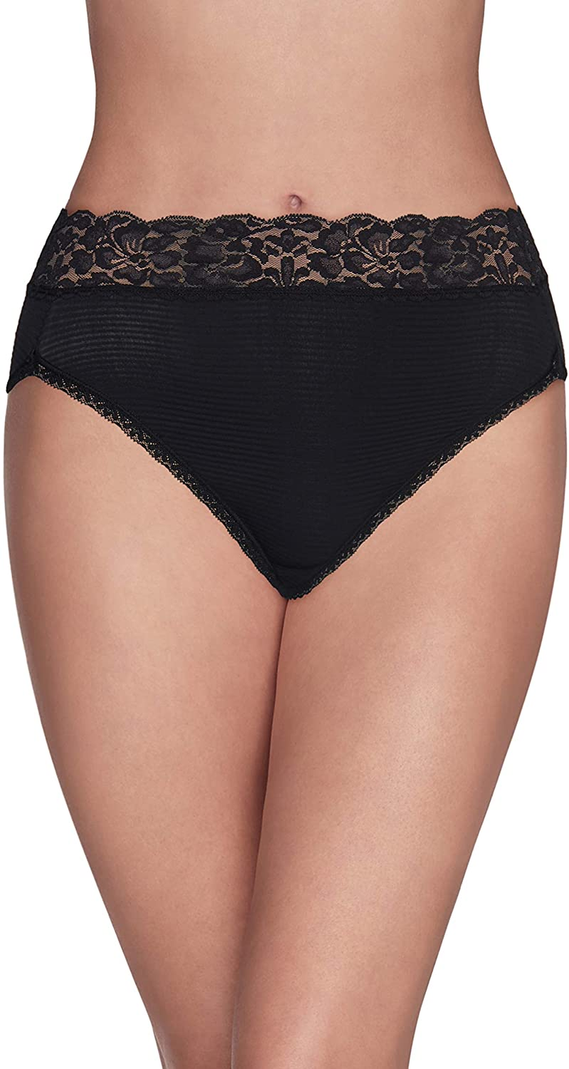 Vanity Fair Women'S Flattering Lace Panties Apparel & Accessories > Clothing > Underwear & Socks > Underwear Vanity Fair Hi Cut - Black Stripe Hi Cut 6