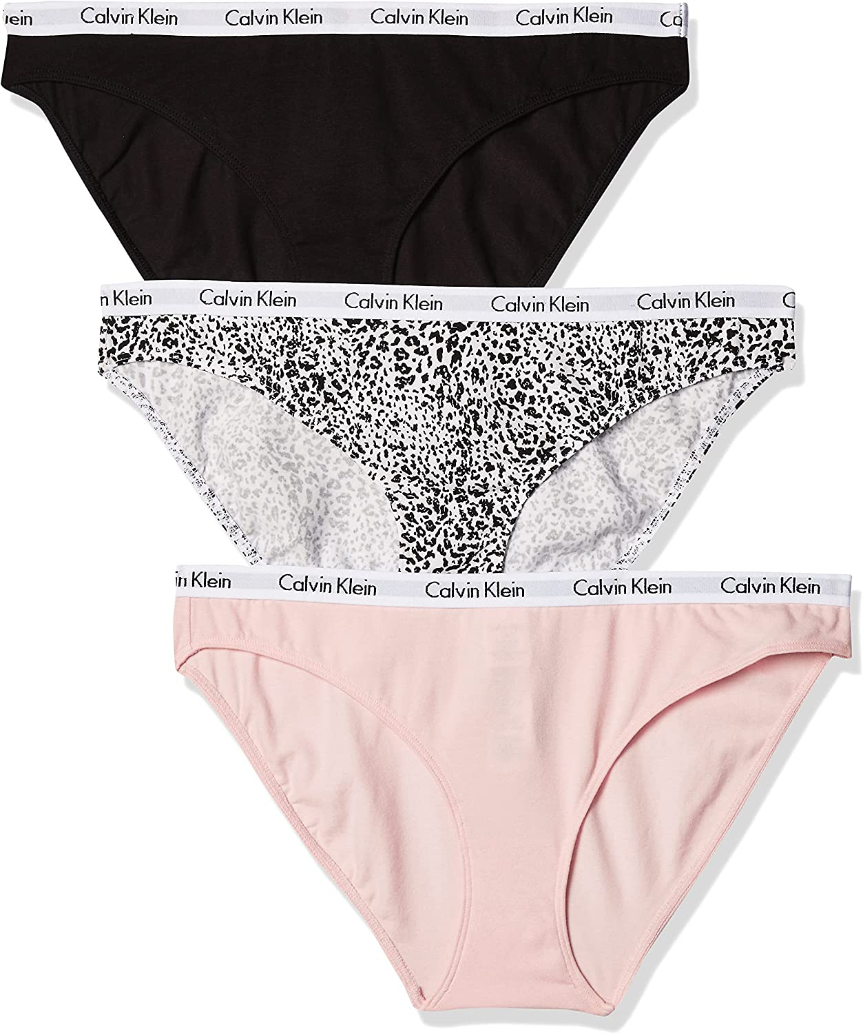 Calvin Klein Women'S Carousel Logo Cotton Bikini Panty Apparel & Accessories > Clothing > Underwear & Socks > Underwear Calvin Klein Black/Nymph's/Leopard Cascade 3 Small