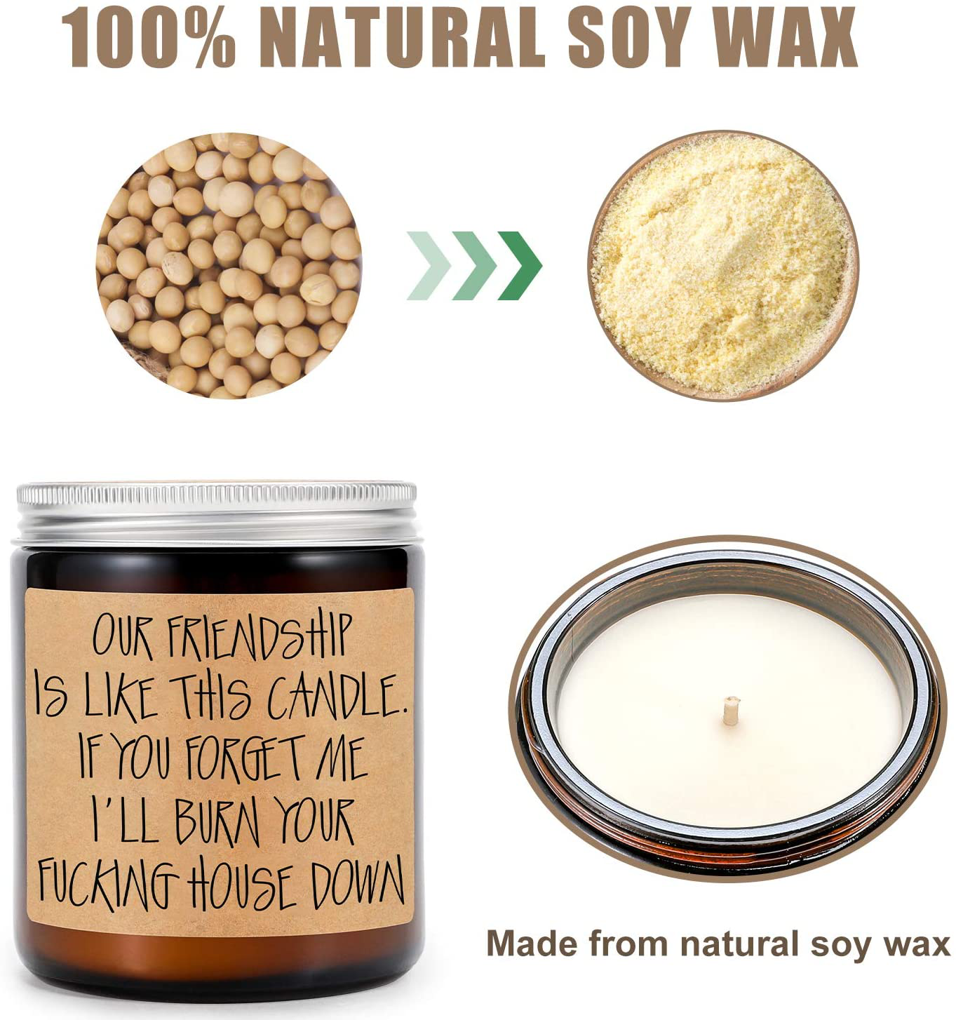 GSPY Lavender Scented Candles - Best Friend, Friendship Gifts for Women - Christmas, Birthday Gifts for Friends Female, Bestie - Going Away Gifts for Friends - Funny Friend Gifts, BFF Gifts for Women Arts & Entertainment > Party & Celebration > Gift Giving GSPY