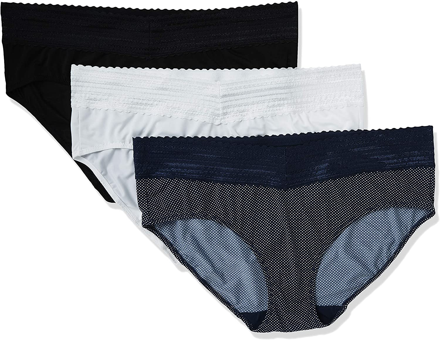 Warner'S Women'S Blissful Benefits No Muffin Top 3 Pack Hipster Panties Apparel & Accessories > Clothing > Underwear & Socks > Underwear Warner's