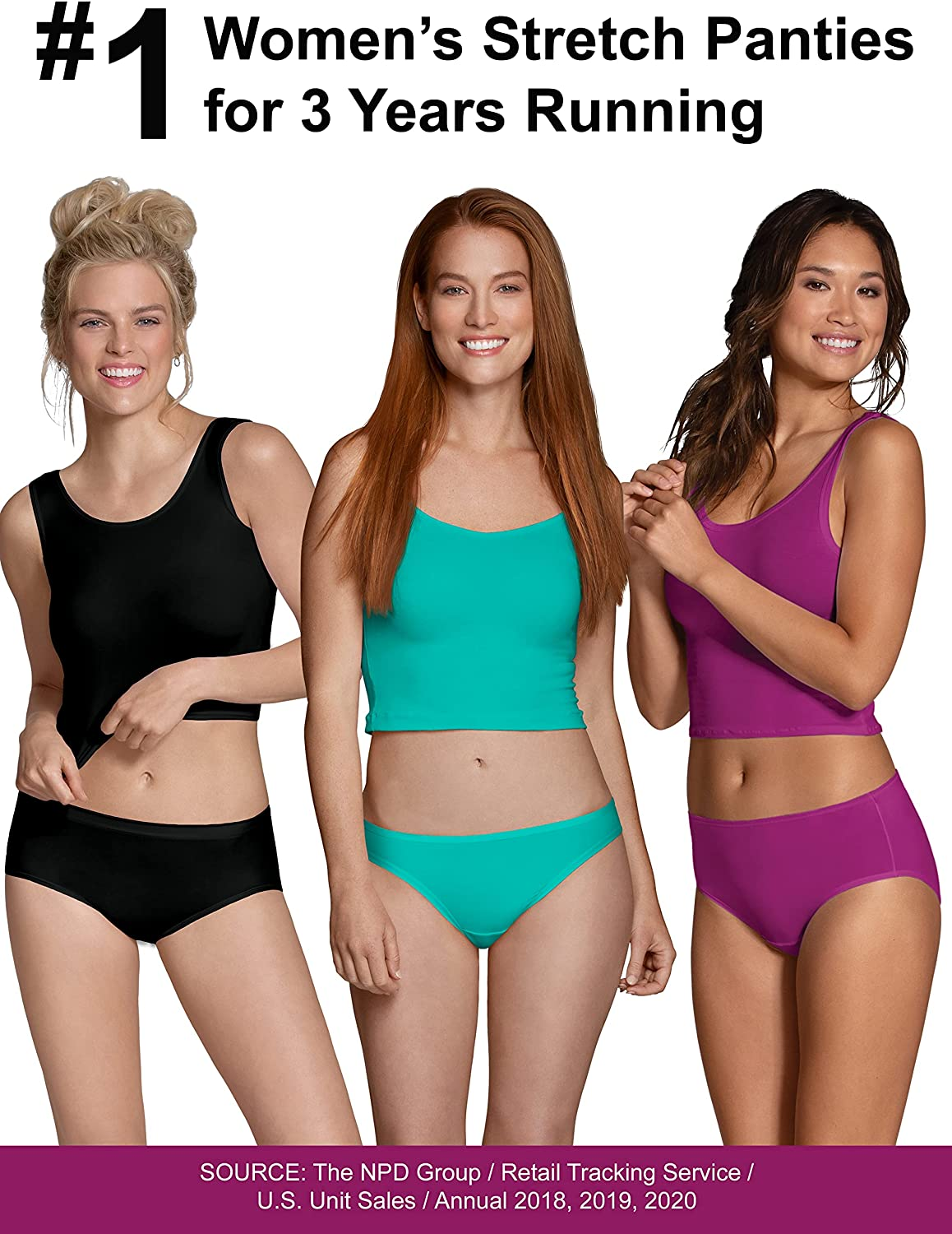 Fruit of the Loom Women'S Seamless Underwear (Regular & plus Size) Apparel & Accessories > Clothing > Underwear & Socks > Underwear Fruit of the Loom