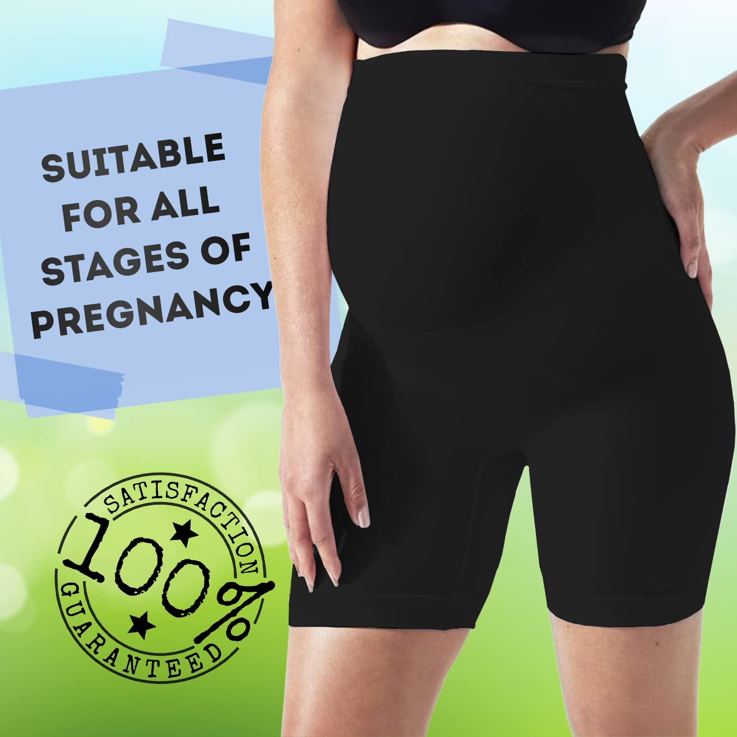 Maternity Leggings Active Wear over the Bump Pants Pregnancy Shaping over the Belly Postpartum Breastfeeding Apparel & Accessories > Clothing > Underwear & Socks > Shapewear Terramed Just Think Comfort