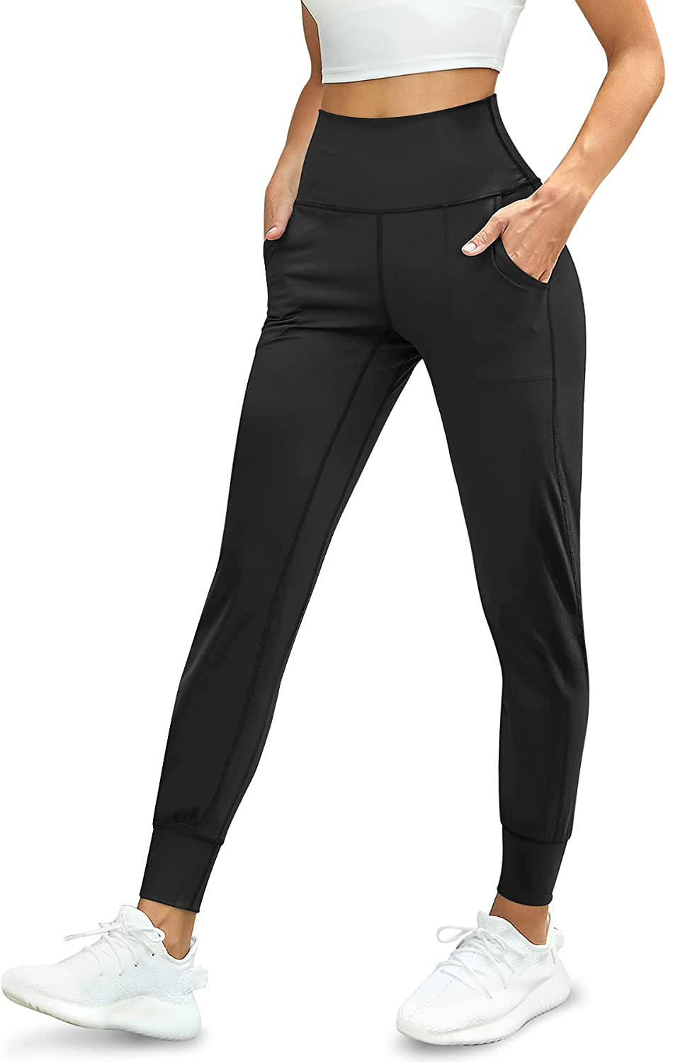 Likeonce Women'S Joggers Sweatpants High Waist Activewear Jogger Pants Casual Lounge Pants Workout Yoga Leggings with Pockets Apparel & Accessories > Clothing > Activewear Kylie Max