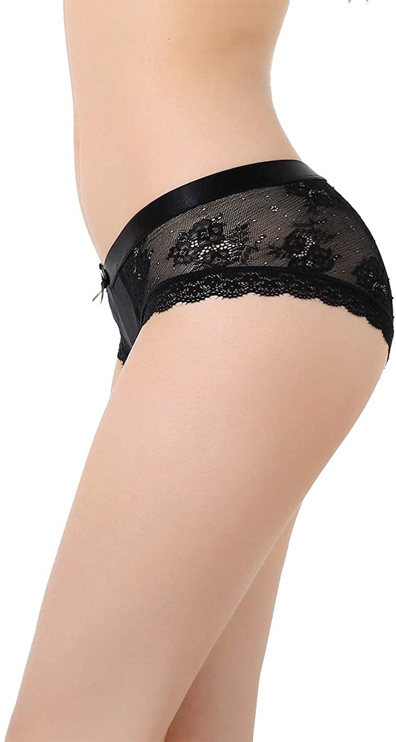 LEVAO Womens Bikini Panties Underwear Lace Hipster Seamless Sexy Hi Cuts Pack 6 Apparel & Accessories > Clothing > Underwear & Socks > Underwear LEVAO