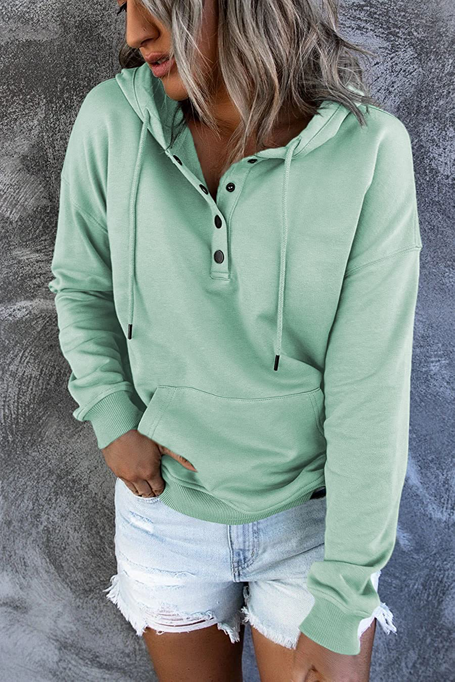Ezymall Womens Casual Hoodies Pullover Tops Drawstring Long Sleeve Sweatshirts Fall Clothes with Pocket Apparel & Accessories > Clothing > Activewear Kylie Max