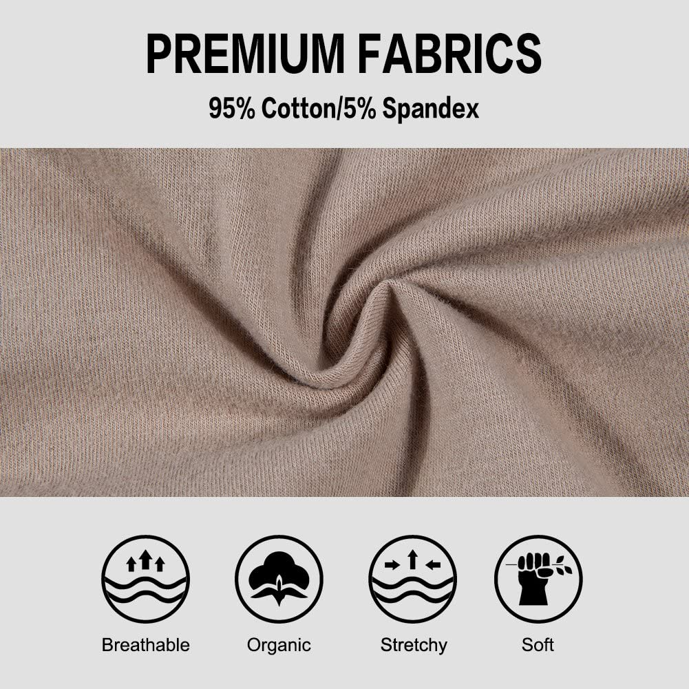 INNERSY Womens High Waisted Underwear Cotton Panties Regular & plus Size 5-Pack Apparel & Accessories > Clothing > Underwear & Socks > Underwear INNERSY