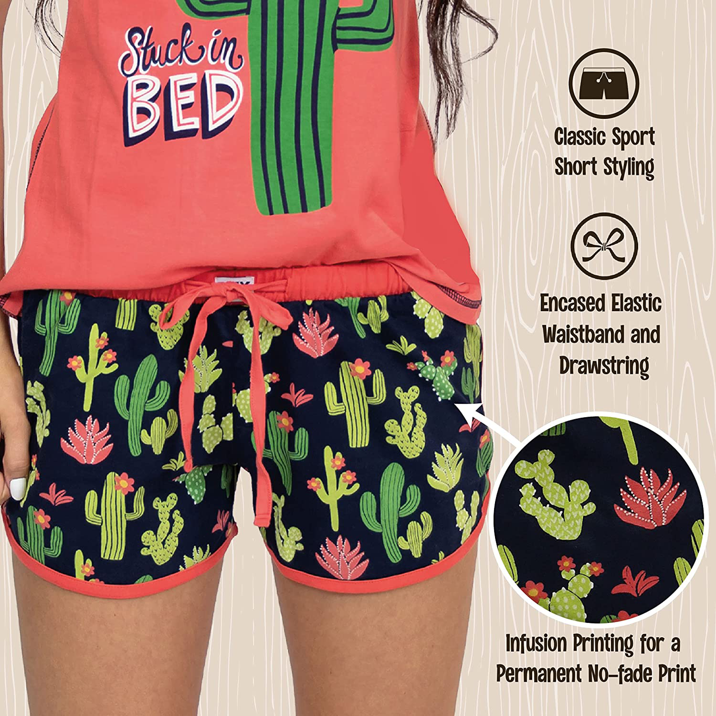 Lazy One Tank and Shorts Pajama Separates, Cute Summer Pajamas for Women, Mix-And-Match, Vintage Styling, Separates Apparel & Accessories > Clothing > Sleepwear & Loungewear > Pajamas Kylie Max