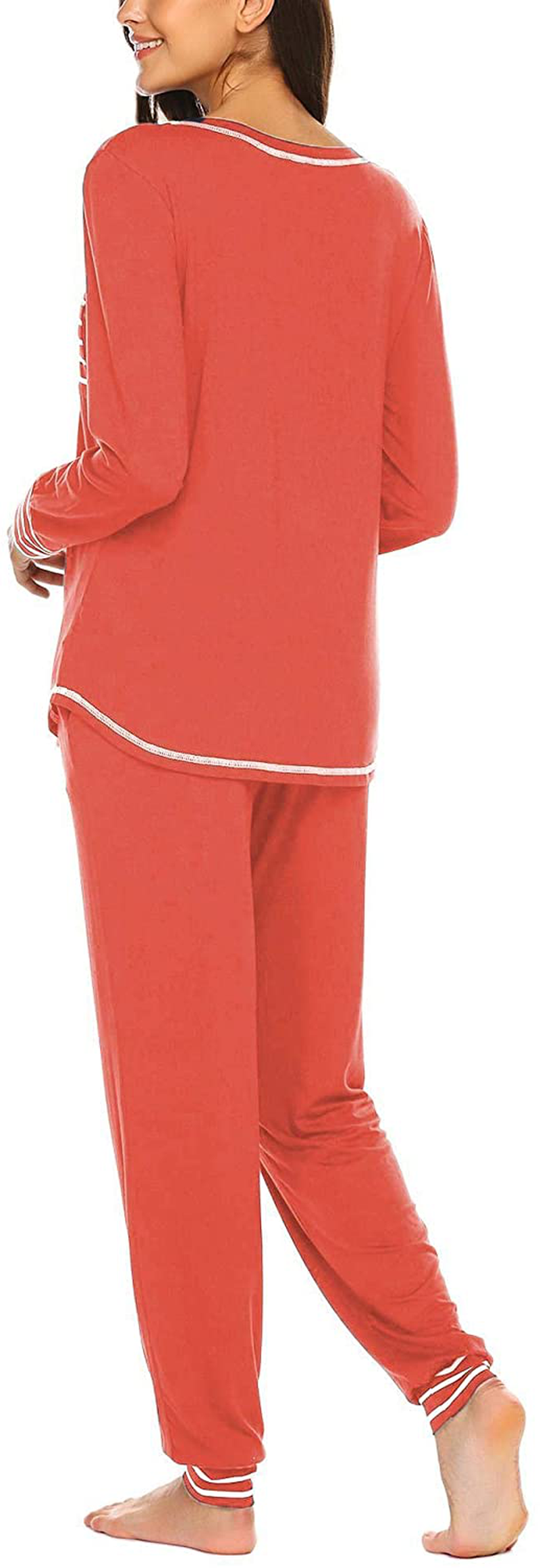 Ekouaer Pajamas Women’S Long Sleeve Sleepwear with Long Pants Soft Loungewear Pj Set S-XXL Apparel & Accessories > Clothing > Sleepwear & Loungewear > Pajamas Kylie Max