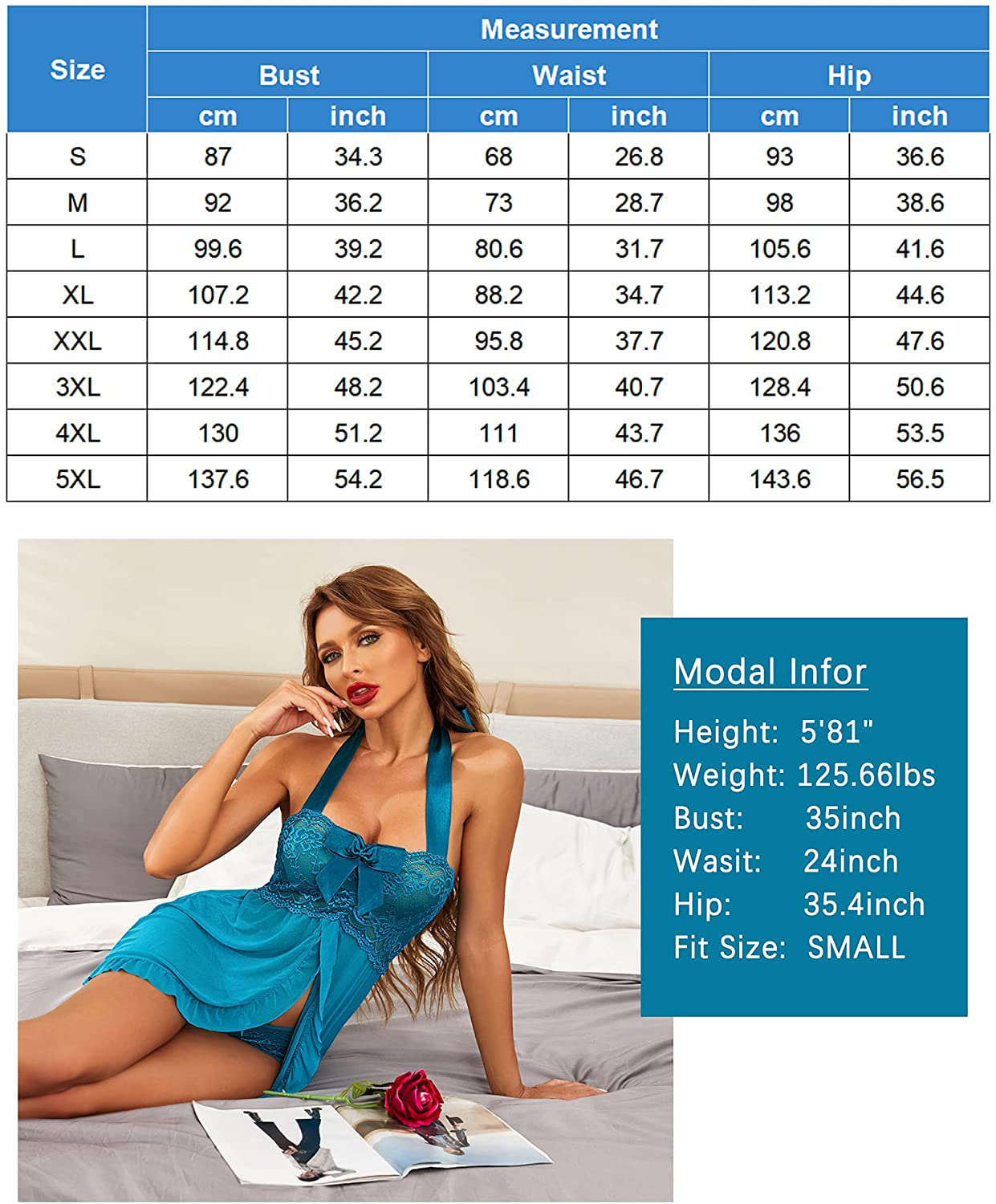 Avidlove Lingerie for Women Lace Babydoll Dress Bridal Langerie Maternity Negligee plus Size Lingerie S-5XL Apparel & Accessories > Clothing > Underwear & Socks > Lingerie Kylie Max