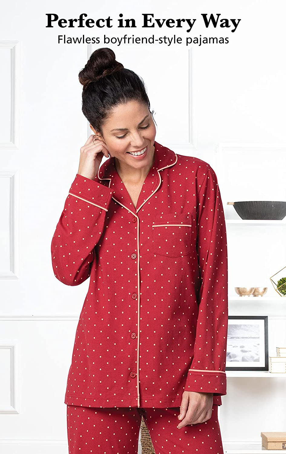 PajamaGram Pajama Set for Women - Cotton Jersey Pajamas Women Apparel & Accessories > Clothing > Sleepwear & Loungewear > Pajamas PajamaGram