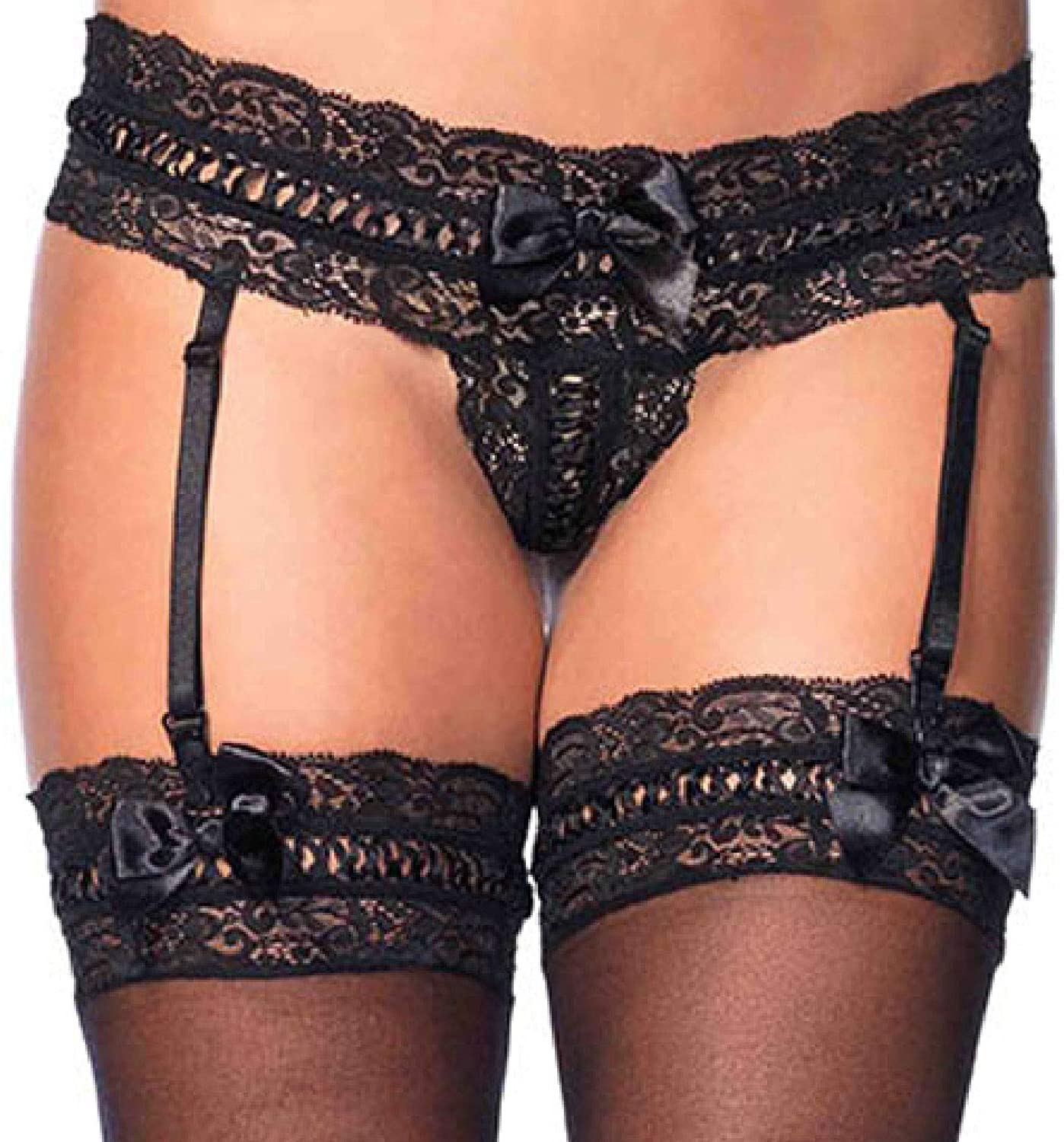 Leg Avenue Women'S Sheer Stockings with Attached Garter Belt Apparel & Accessories > Clothing > Underwear & Socks > Lingerie Leg Avenue