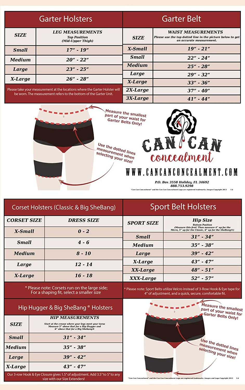 Can Can Concealment Hip Hugger Classic Holster – Ambidextrous Women’S Compression Holster for Concealed Carry- IWB / OWB Gun Holster Apparel & Accessories > Clothing > Underwear & Socks > Underwear Can Can Concealment