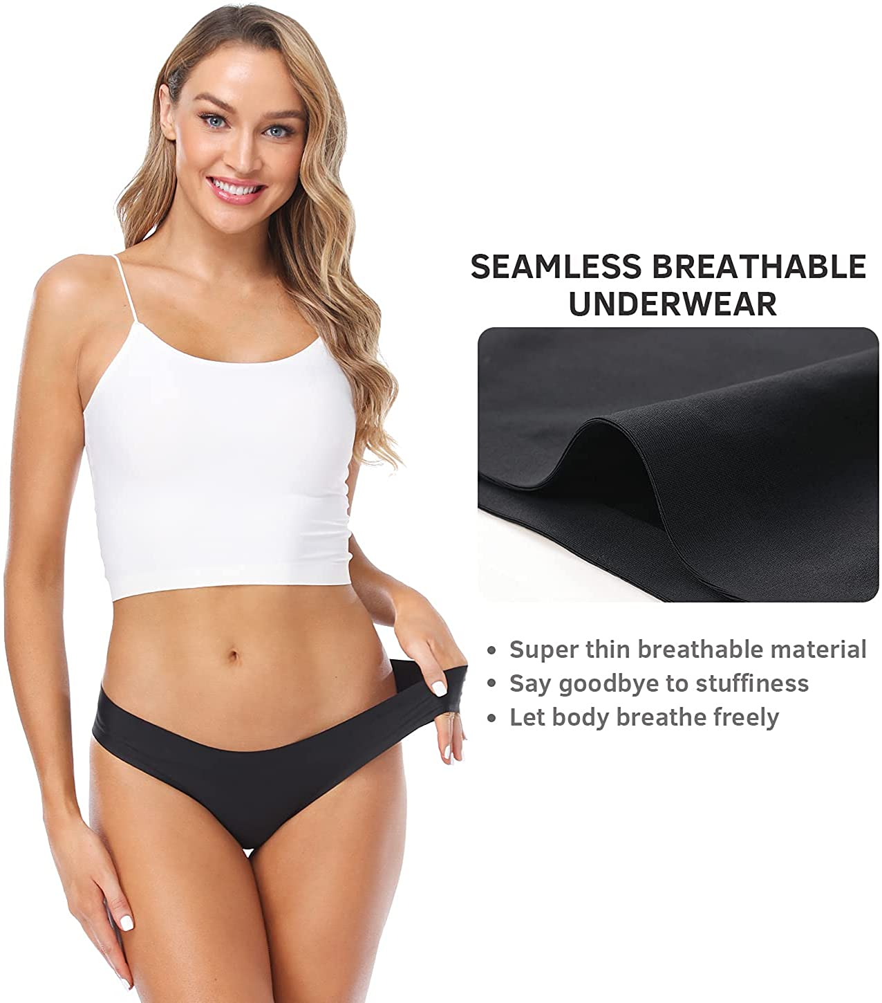 Wealurre Seamless Underwear Invisible Bikini No Show Nylon Spandex Women Panties Apparel & Accessories > Clothing > Underwear & Socks > Underwear Wealurre