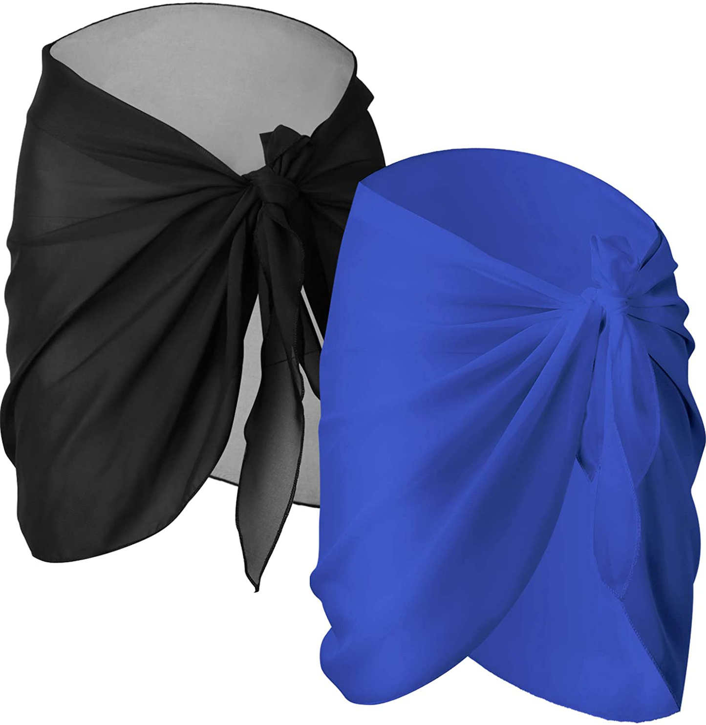 Chuangdi 2 Pieces Women Beach Wrap Sarong Cover up Chiffon Swimsuit Wrap Skirts Apparel & Accessories > Clothing > Swimwear Kylie Max