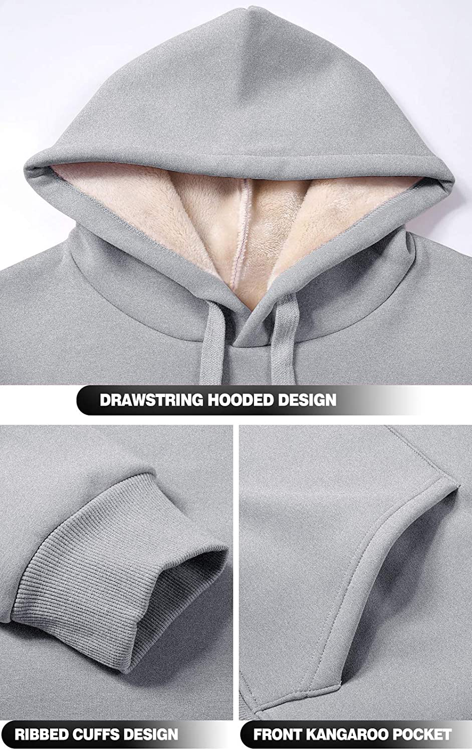 Theast Womens Winter Casual Warm Fleece Sherpa Lined Pullover Hooded Sweatshirt, Hoodies Sweatshirt for Women Apparel & Accessories > Clothing > Activewear Kylie Max