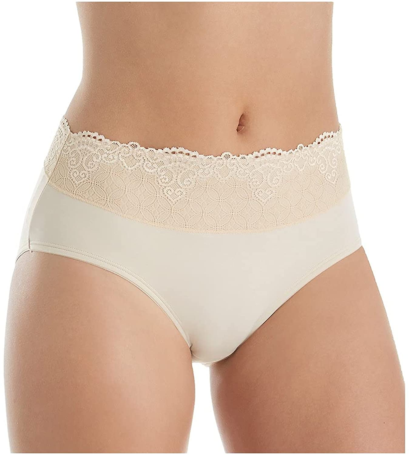 Bali Women'S Passion for Comfort Hipster Panty Apparel & Accessories > Clothing > Underwear & Socks > Underwear Bali Soft Taupe Lace 6