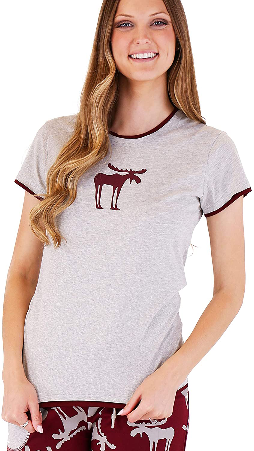 Lazy One Fitted Pajamas for Women, Cute Animal Pajama Top and Pants Separates Apparel & Accessories > Clothing > Sleepwear & Loungewear > Pajamas Kylie Max
