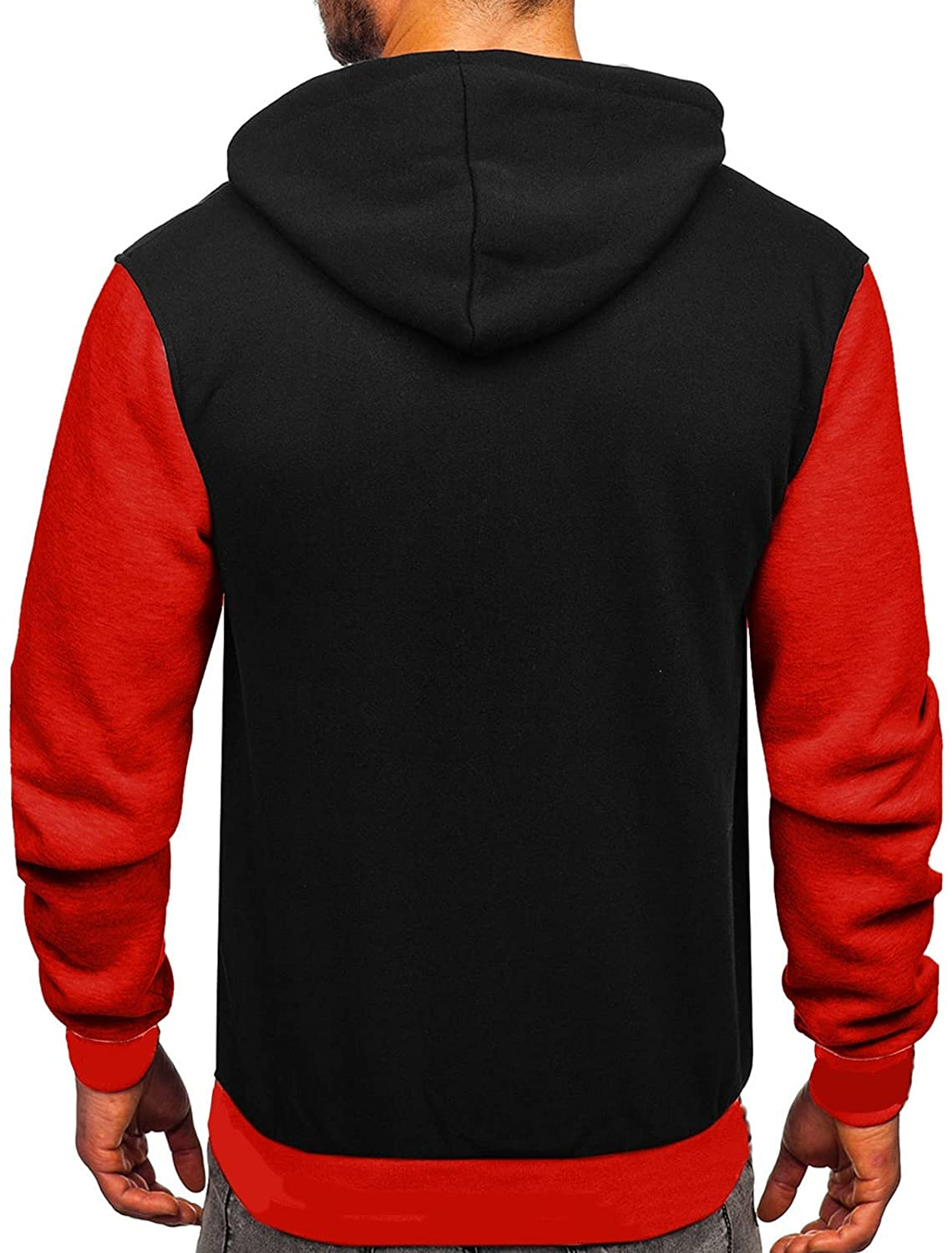 Merthy Mens Classic Varsity Baseball Jackets with Hood Casual Slim Fit Snap Buttons Cotton Uniform Bomber Jackets Coats Apparel & Accessories > Clothing > Underwear & Socks > Shapewear Merthy