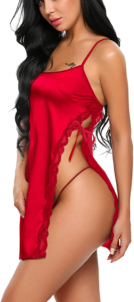 Avidlove Women Babydoll for Women Satin Nightwear Lace Chemise Sexy Nightgown Apparel & Accessories > Clothing > Underwear & Socks > Lingerie Kylie Max