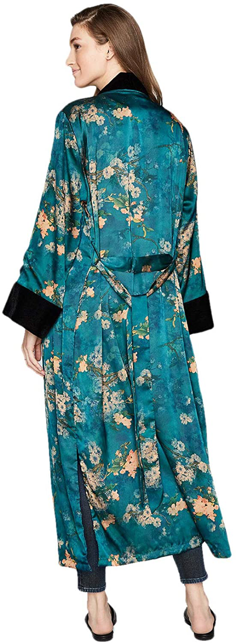 KIM+ONO Women'S Kimono Wrap - Watercolor Floral Apparel & Accessories > Clothing > Sleepwear & Loungewear > Robes KIM+ONO