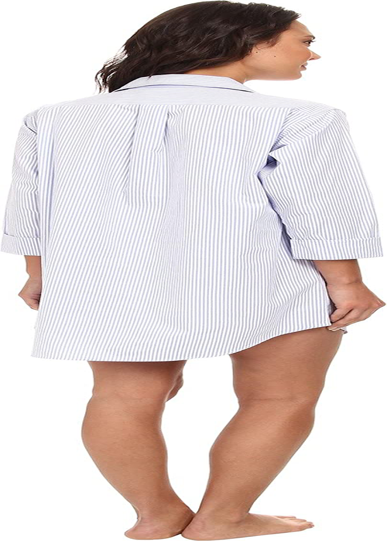 LAUREN RALPH LAUREN Women'S Essentials Striped His Shirt Apparel & Accessories > Clothing > Sleepwear & Loungewear > Nightgowns Kylie Max