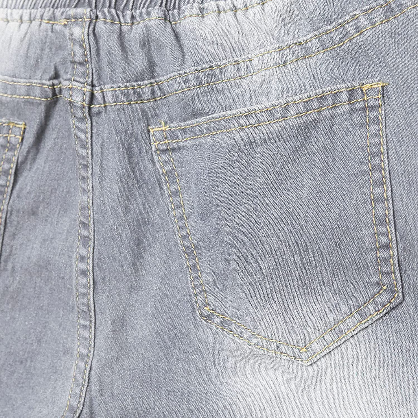 Burband Womens Jeans Drawstring Elastic Waist Sweatpants Active Wear Jogger Pants Sports Lounge Pants with Pockets Apparel & Accessories > Clothing > Underwear & Socks > Shapewear Burband