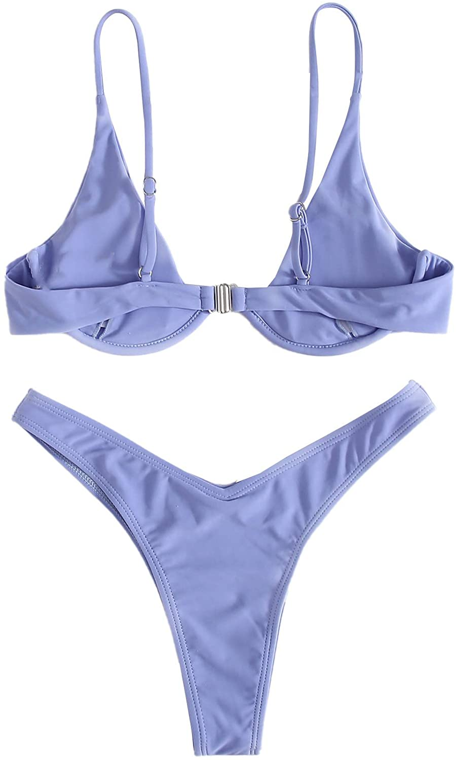 Verdusa Women'S Sexy Triangle Bathing Two Pieces Swimsuit Bikini Set Apparel & Accessories > Clothing > Underwear & Socks > Underwear Verdusa