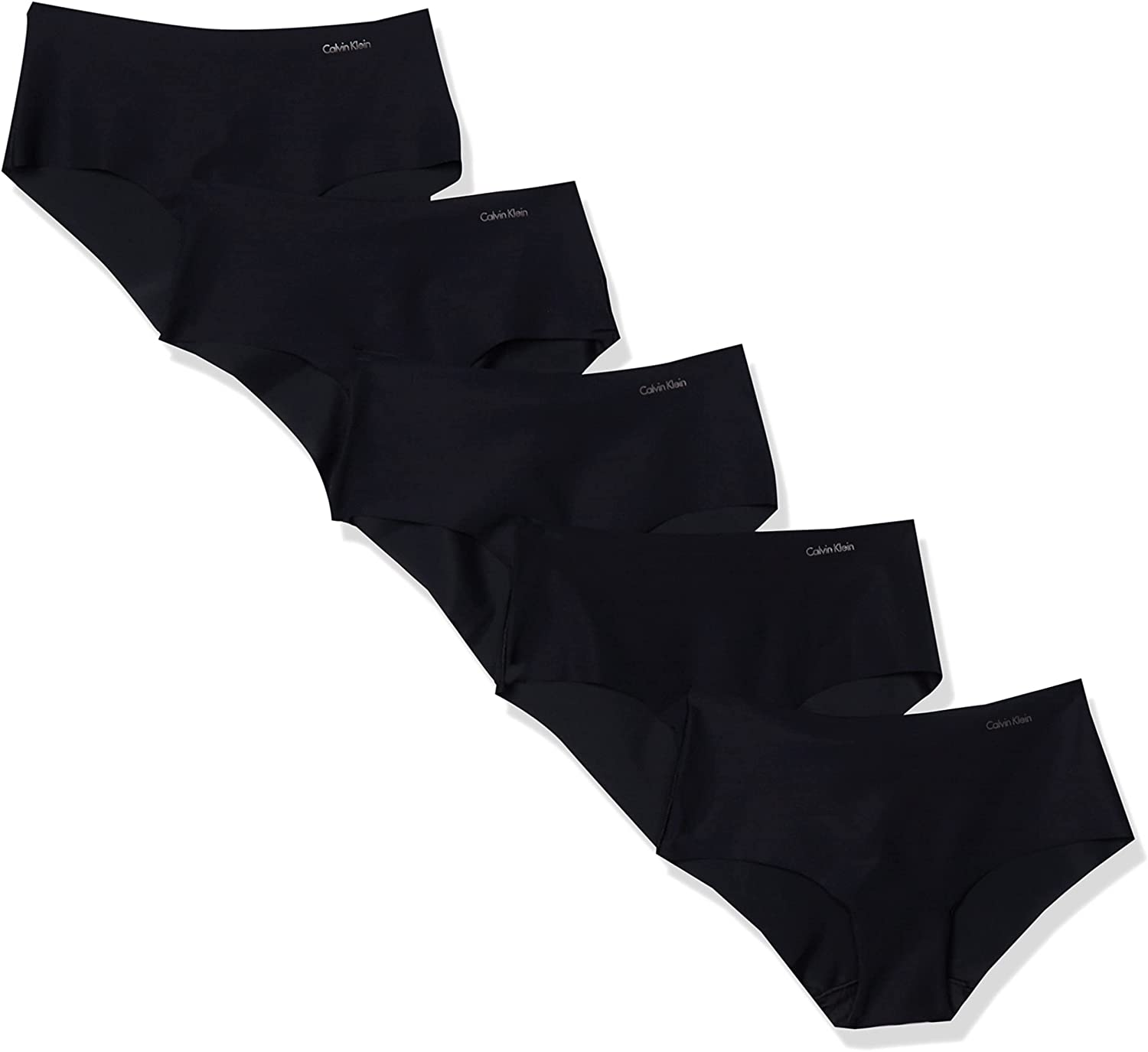 Calvin Klein Women'S Invisibles Hipster Multipack Panty Apparel & Accessories > Clothing > Underwear & Socks > Underwear Calvin Klein Black 5 X-Large