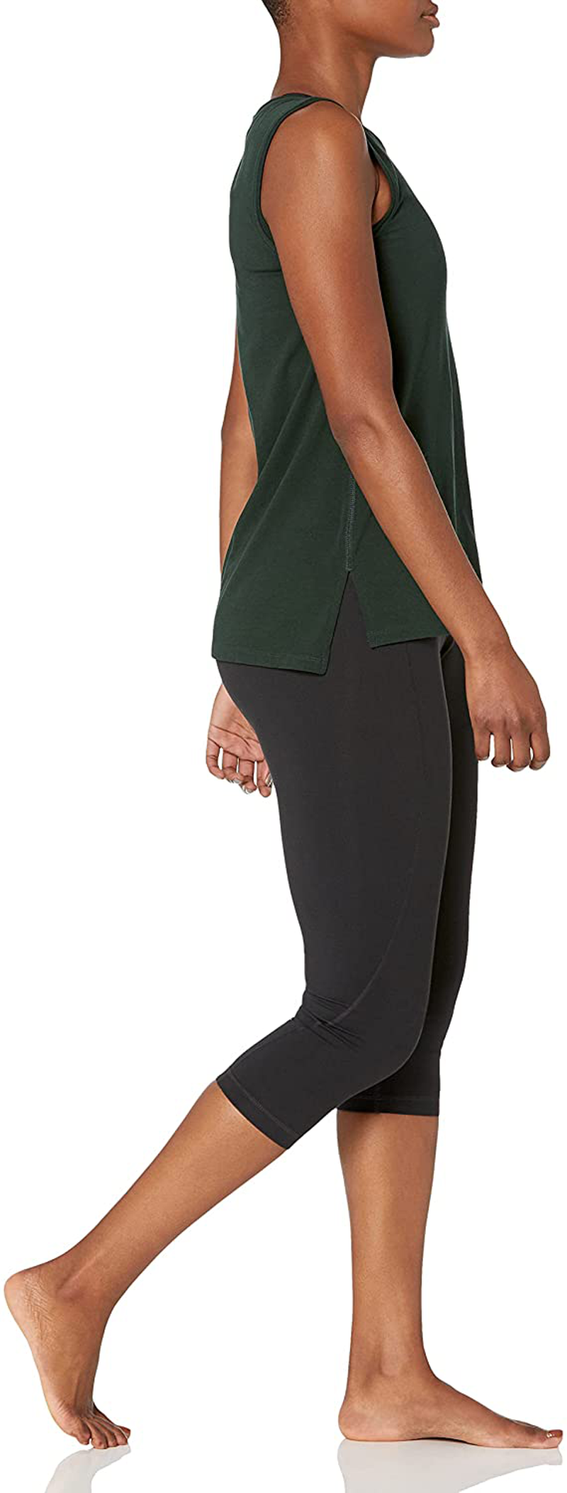 Core 10 Women'S Soft Pima Cotton Stretch Full Coverage Yoga Sleeveless Tank Apparel & Accessories > Clothing > Activewear Kylie Max