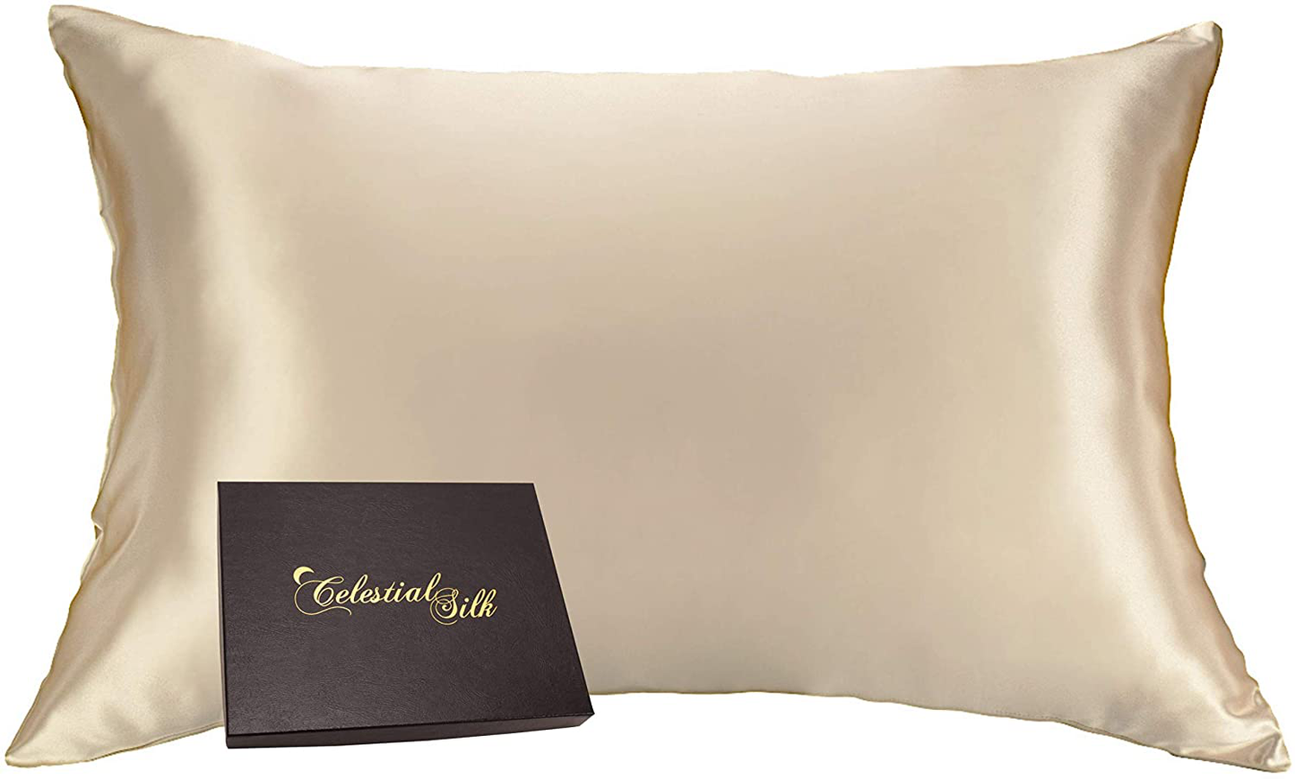 Celestial Silk 100% Pure Mulberry Silk Pillowcase Premium 25 Momme for Hair and Skin, Hypoallergenic Charmeuse Silk Weave on Both Sides - Hidden Zipper Closure (King, Vintage Pink) Arts & Entertainment > Party & Celebration > Gift Giving Celestial Silk Taupe King
