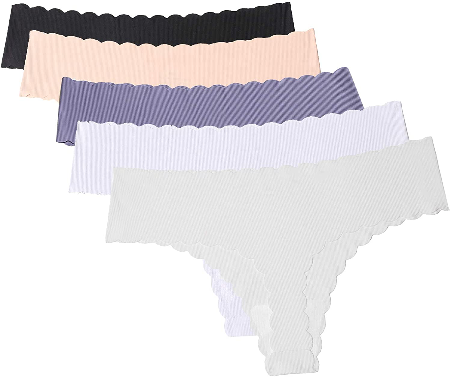 Wetopkim Women Seamless Thongs Panties Cotton Breathable Stretch T-back Color Briefs Underwear Apparel & Accessories > Clothing > Underwear & Socks > Underwear Wetopkim Multicolored-p Small