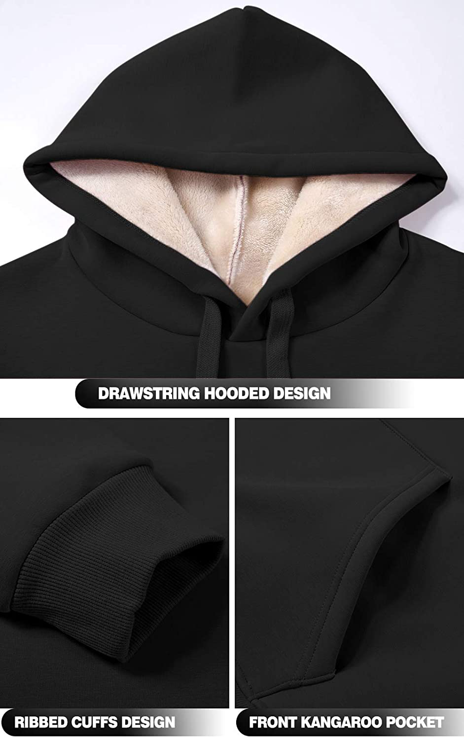 Theast Womens Winter Casual Warm Fleece Sherpa Lined Pullover Hooded Sweatshirt, Hoodies Sweatshirt for Women Apparel & Accessories > Clothing > Activewear Kylie Max