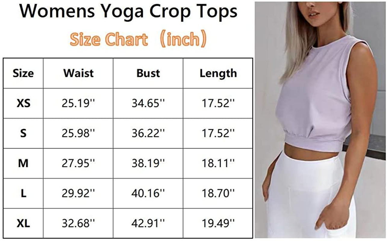 ARRIVE GUIDE Crop Top Athletic Shirts for Women Cute Sleeveless Yoga Tops Running Gym Workout Shirts Apparel & Accessories > Clothing > Activewear Kylie Max