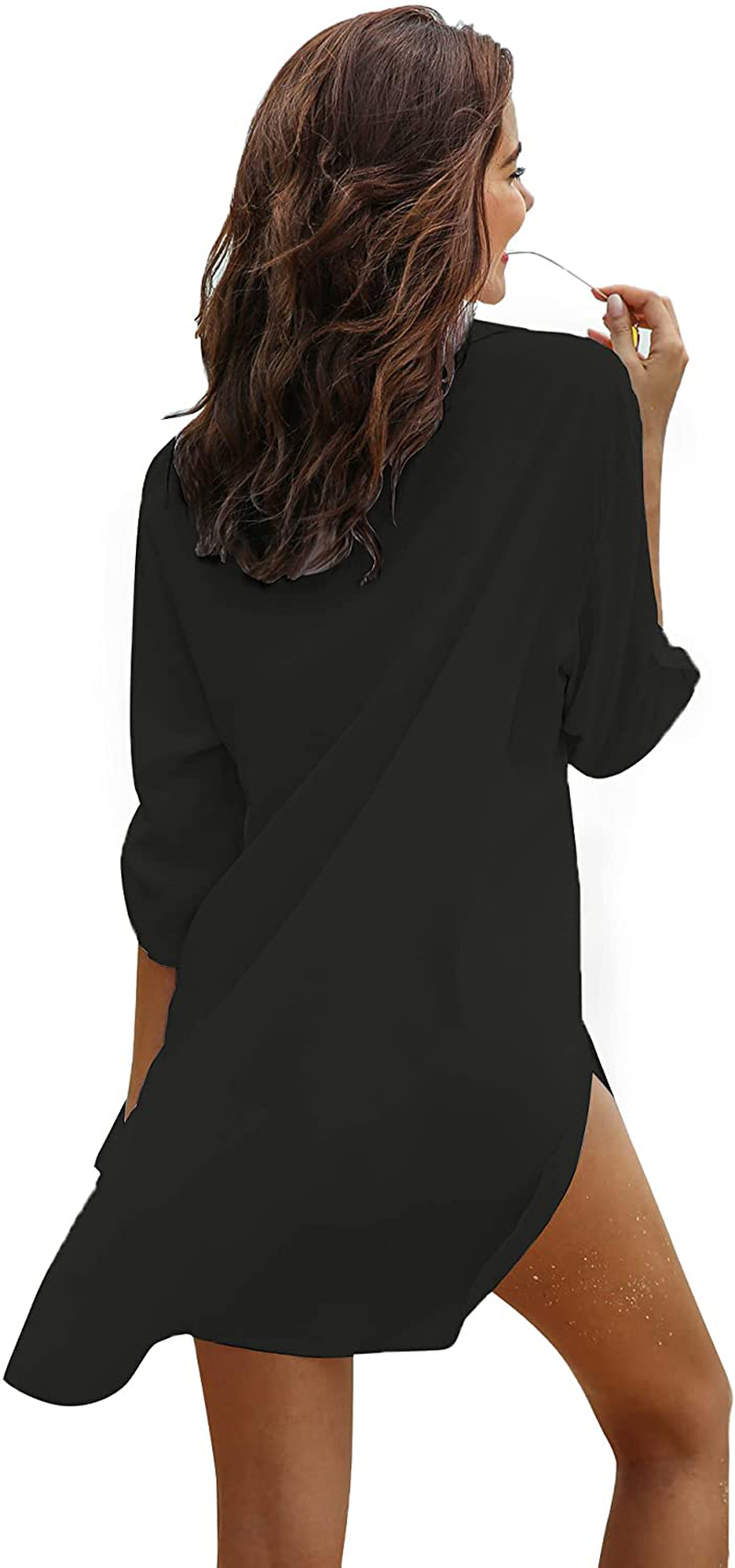 Ekouaer Women'S Swimsuit Beach Cover up Shirt Bikini Beachwear Bathing Suit Beach Dress Apparel & Accessories > Clothing > Swimwear Kylie Max