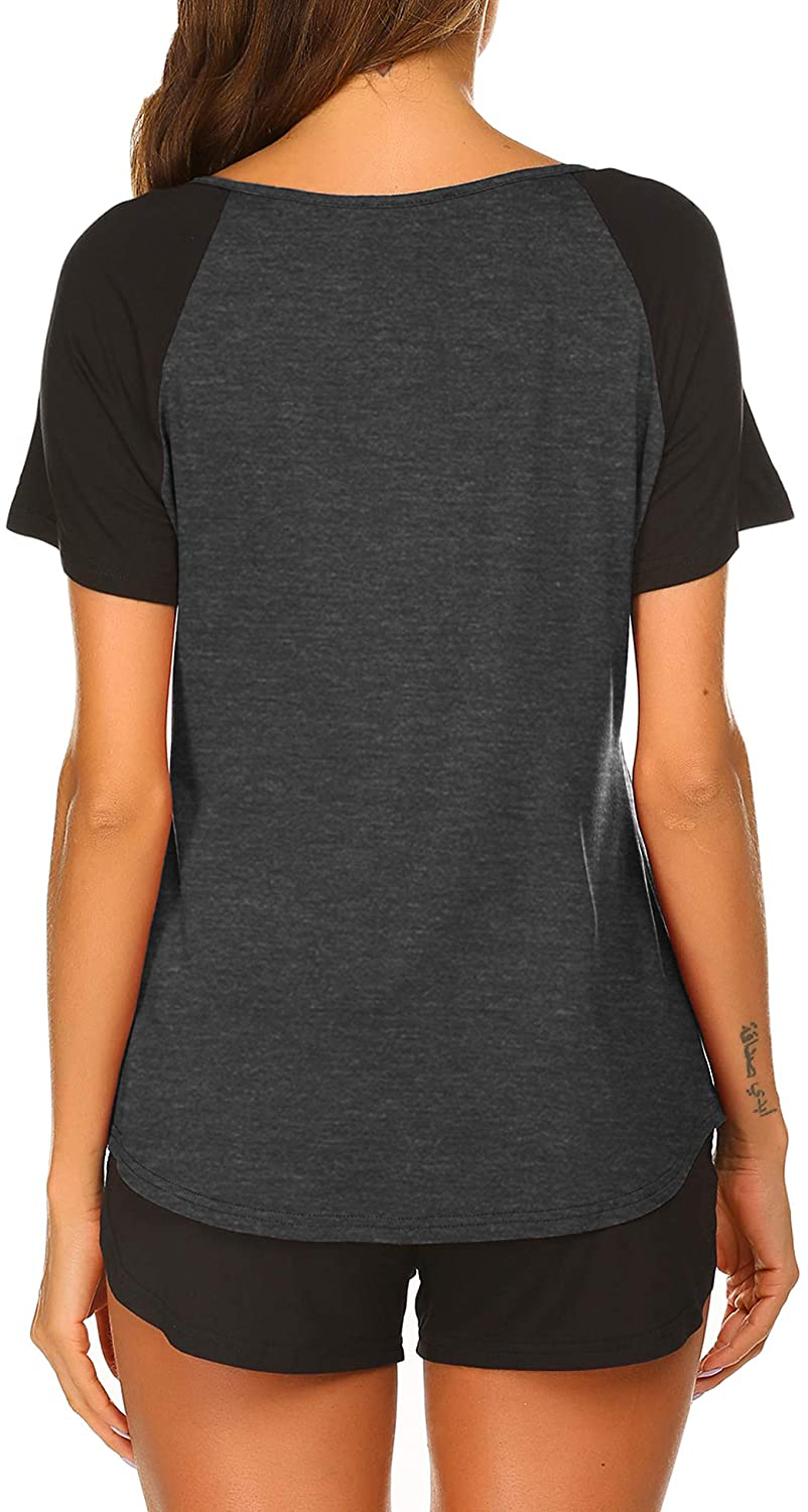 Ekouaer Women's Pajama Short Sleeve Sleepwear Soft Pj Set Top and Shorts Pajamas Set Apparel & Accessories > Clothing > Sleepwear & Loungewear > Pajamas Ekouaer