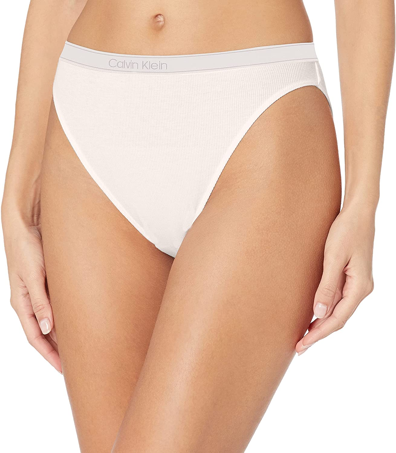 Calvin Klein Women'S Pure Ribbed Cheeky Bikini Panty Apparel & Accessories > Clothing > Underwear & Socks > Underwear Calvin Klein Barely Pink X-Small