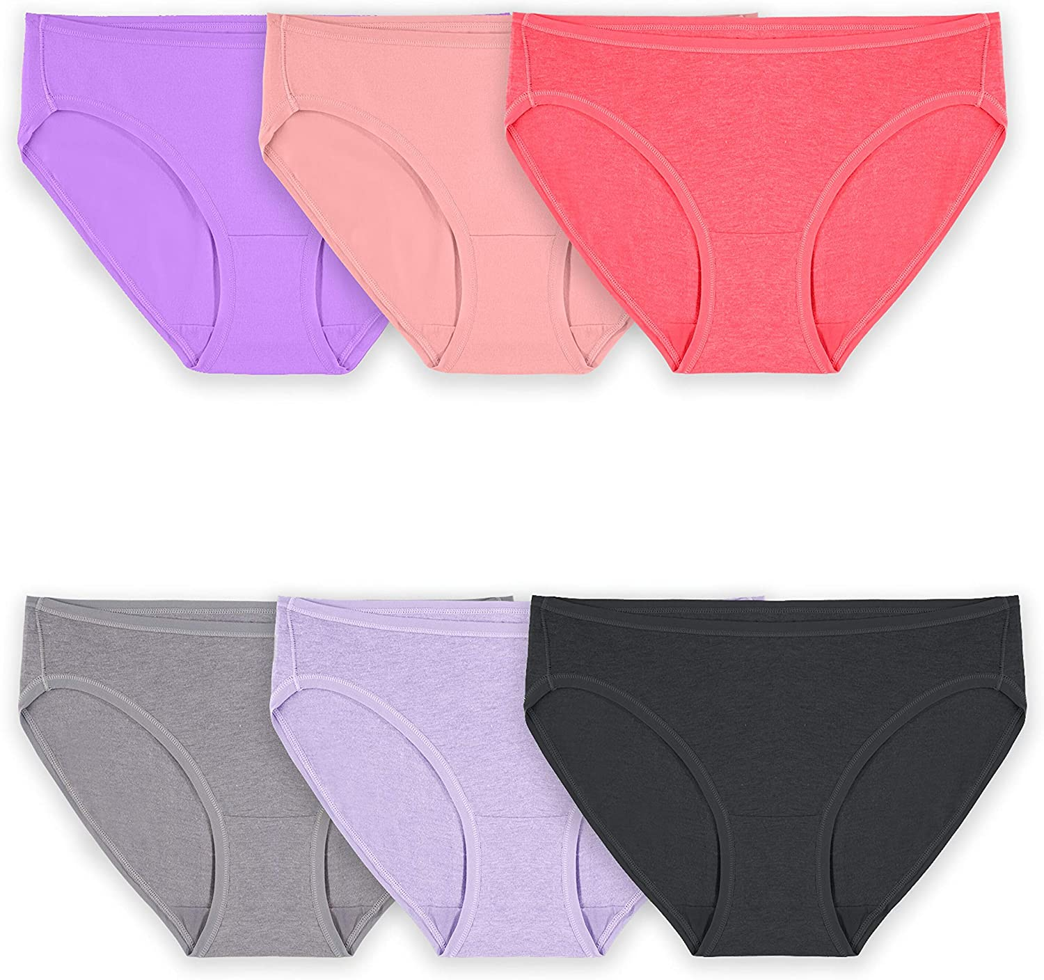 Fruit of the Loom Women'S 360° Stretch Underwear (Regular & plus Size) Apparel & Accessories > Clothing > Underwear & Socks > Underwear Fruit of the Loom Bikini - Comfort Cotton - 6 Pack - Assorted Colors Regular 8