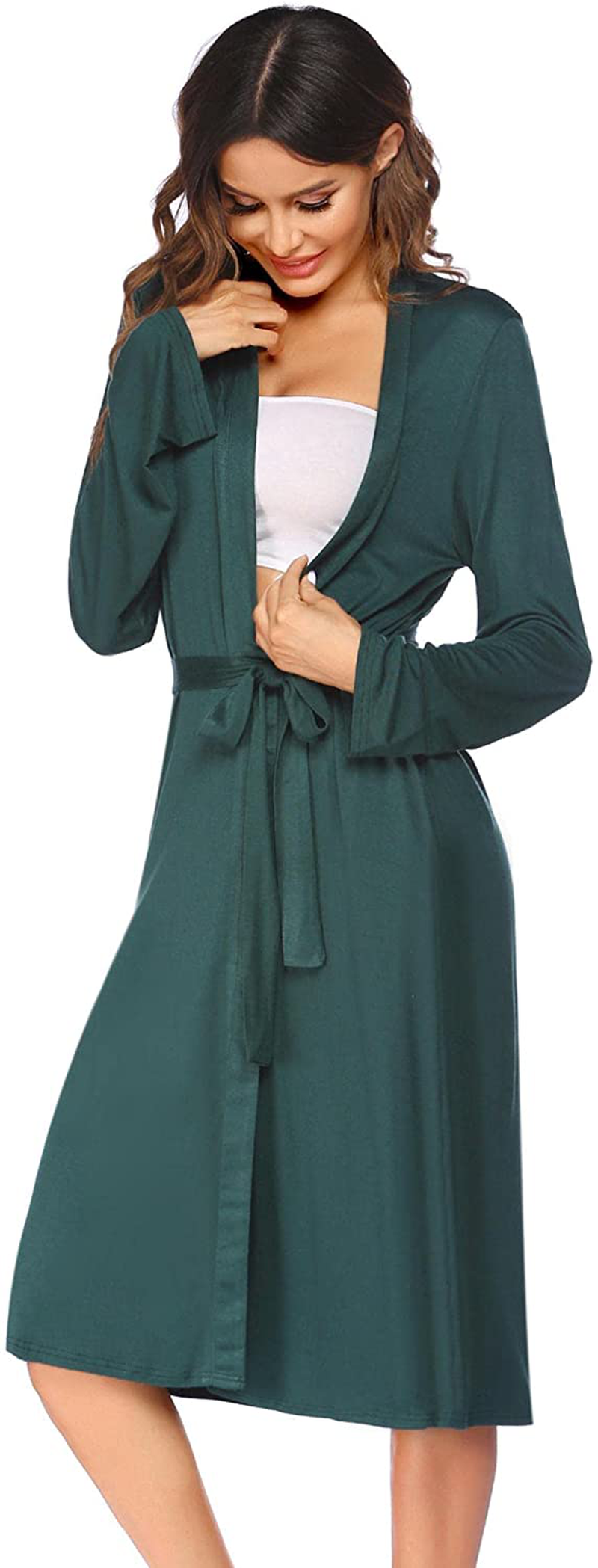 Ekouaer Maternity Robe 3 in 1 Labor Delivery Nursing Gown Hospital Breastfeeding Dress Bathrobes Apparel & Accessories > Clothing > Sleepwear & Loungewear > Robes Ekouaer