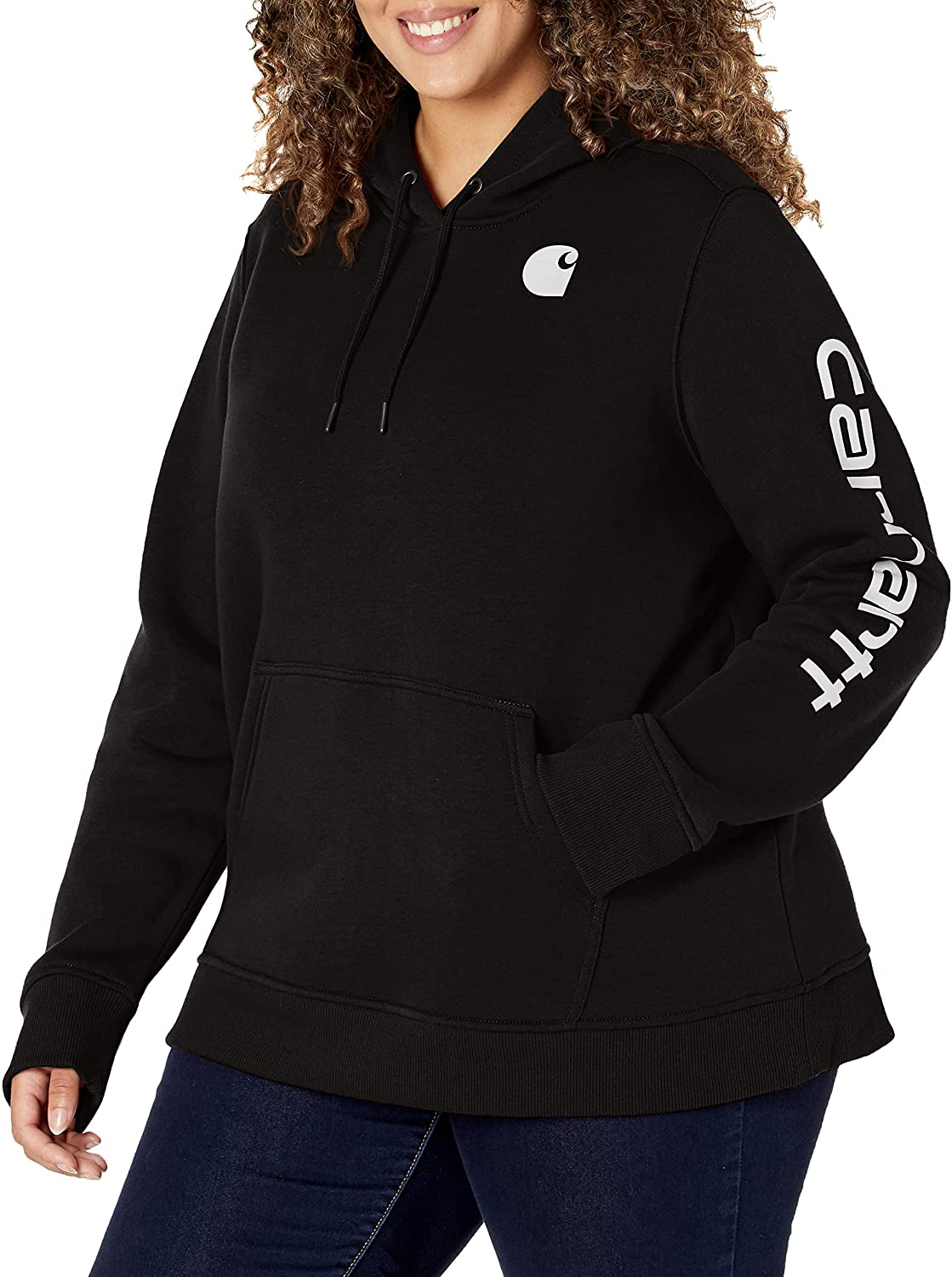 Carhartt Women'S Clarksburg Graphic Sleeve Pullover Sweatshirt (Regular and plus Sizes) Apparel & Accessories > Clothing > Activewear Kylie Max