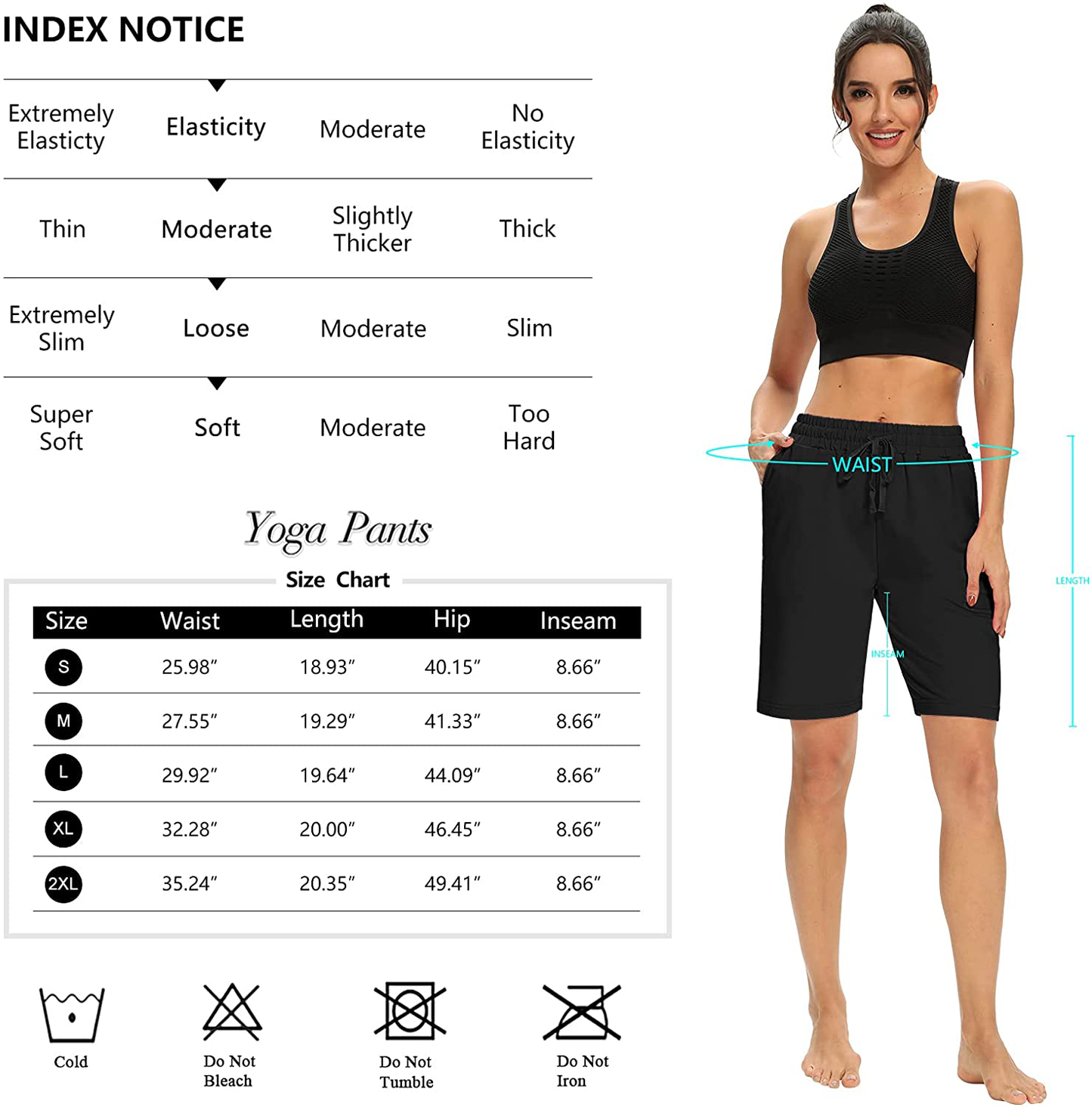 DIBAOLONG Womens Yoga Shorts Loose Comfy Drawstring Lounge Bermuda Shorts with 3 Pockets Apparel & Accessories > Clothing > Shorts Kylie Max