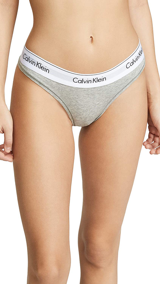 Calvin Klein Women's Modern Cotton Thong Panty Apparel & Accessories > Clothing > Underwear & Socks > Underwear Calvin Klein Grey Heather Medium
