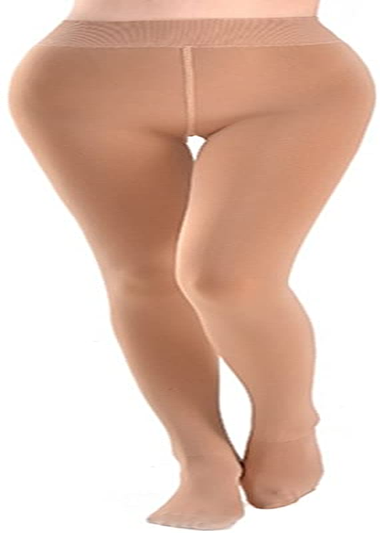 Blostirno Women'S Fleece Lined Tights Thermal Pantyhose Leggings Apparel & Accessories > Clothing > Underwear & Socks > Shapewear Blostirno Camel Tan Small-Medium
