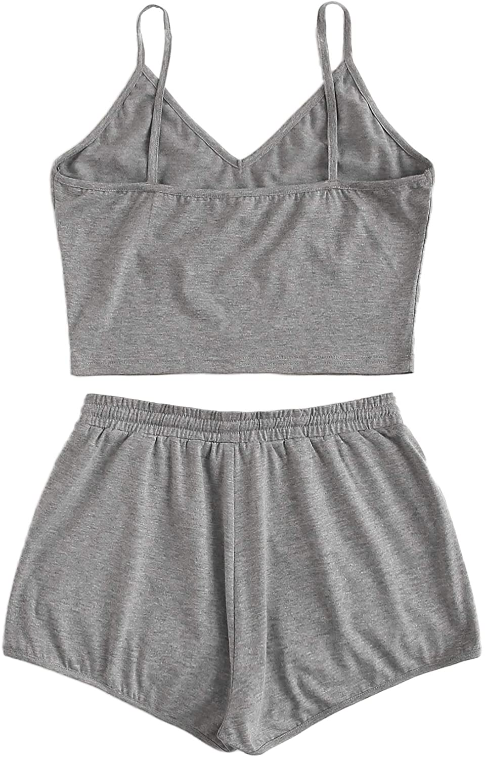 Sweatyrocks Women'S Suit Two Piece Outfits Sleeveless Crop Cami Top and Shorts Set Apparel & Accessories > Clothing > Sleepwear & Loungewear Kylie Max