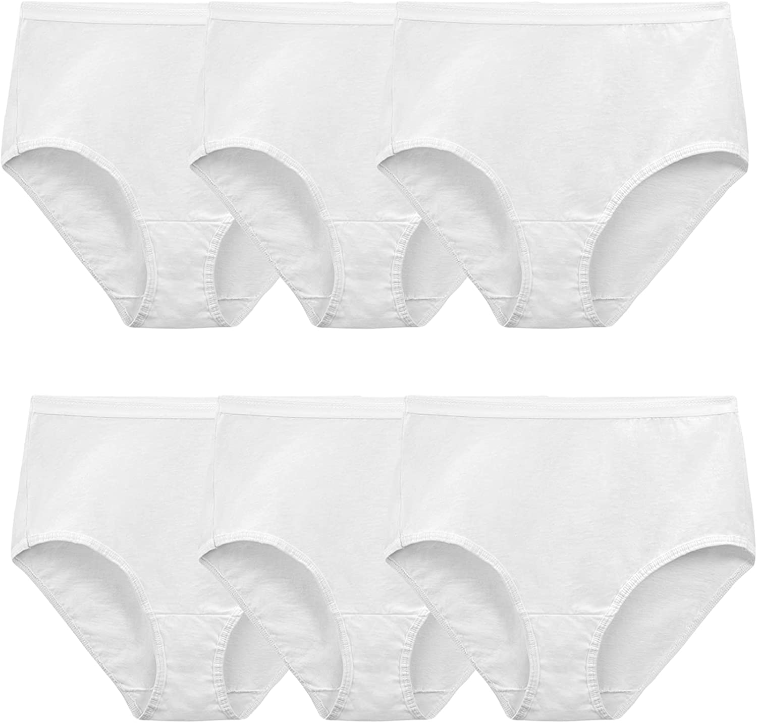 Fruit of the Loom Women'S Eversoft Cotton Brief Underwear (Regular & plus Size) Apparel & Accessories > Clothing > Underwear & Socks > Underwear Fruit of the Loom Brief - 6 Pack - White Brief 6