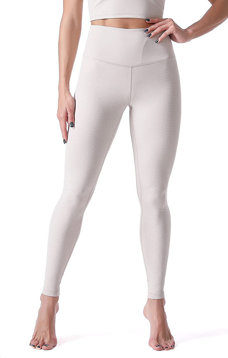Sunzel Workout Leggings for Women, Squat Proof High Waisted Yoga Pants 4 Way Stretch, Buttery Soft Apparel & Accessories > Clothing > Activewear Sunzel Beige - Crocodile X-Large
