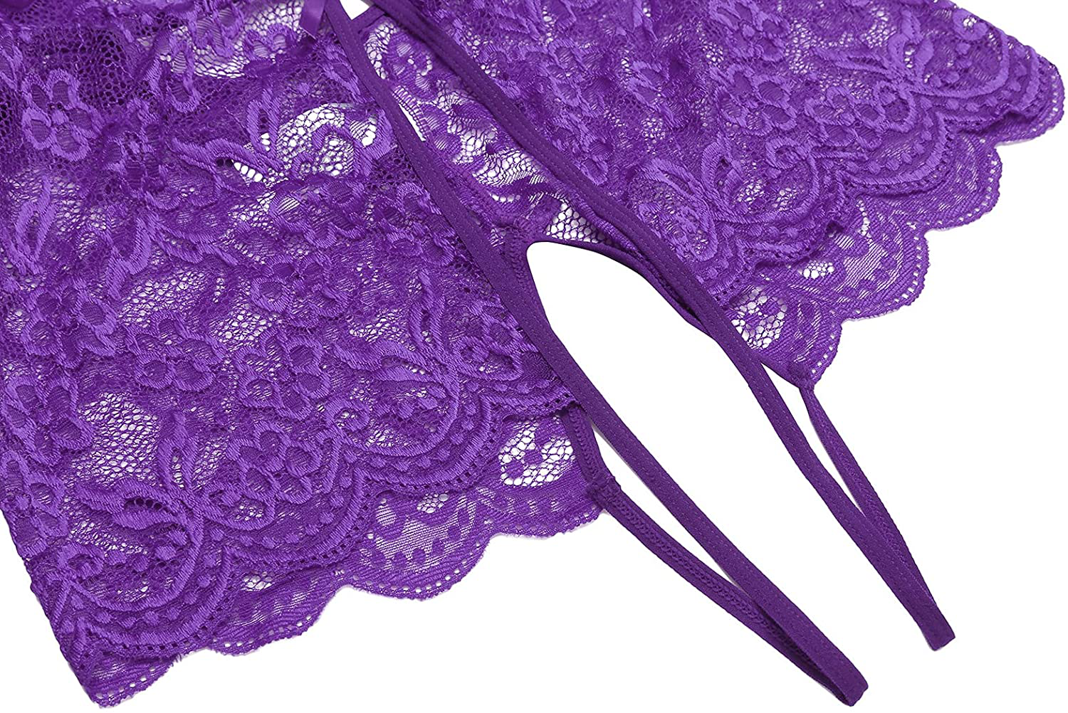 LOLLO VITA Women Lingerie Lace Bodysuit One Piece Babydoll Teddy Chemise Sleepwear Apparel & Accessories > Clothing > Underwear & Socks > Lingerie LOLLO VITA