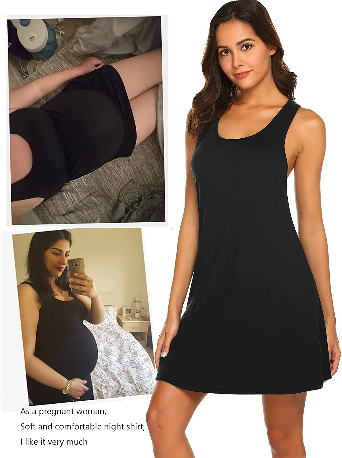 Avidlove Sleepwear for Women Tank Nightgown Chemise Racerback Sleeveless Sleep Dress Apparel & Accessories > Clothing > Sleepwear & Loungewear > Nightgowns Kylie Max